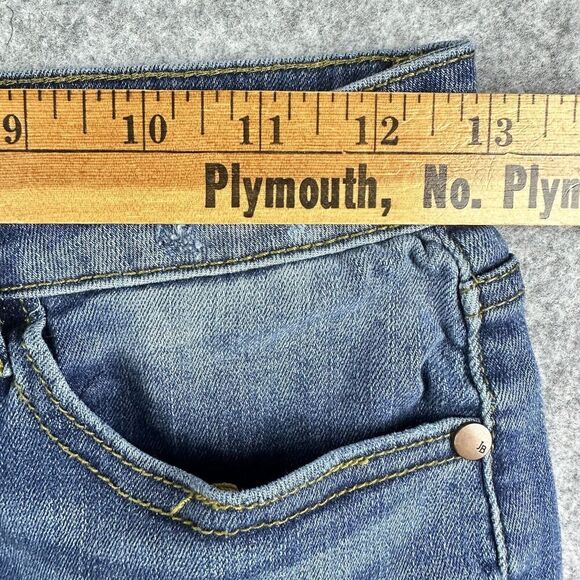 Judy Blue Jeans Womens 28 Distressed Relaxed Fit Dark Wash Everyday Stretch - Picture 10 of 16